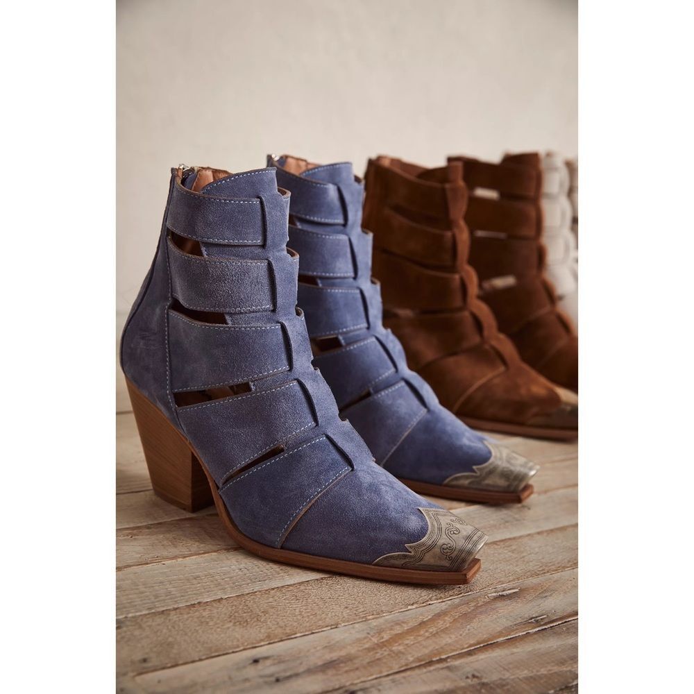 Free People FP Collection Brayden Fisherman Suede Ankle Western Boots - Picture 5 of 8